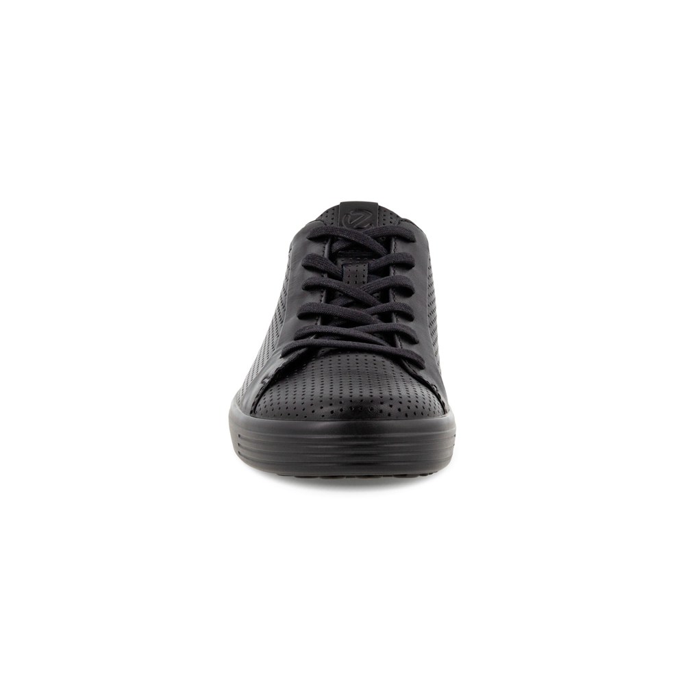 ECCO Sneakersy Męskie - Soft 7 Laced - Czarne - EFTZYL-497